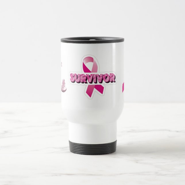 Mug De Voyage Survivant du cancer du sein (Centre)