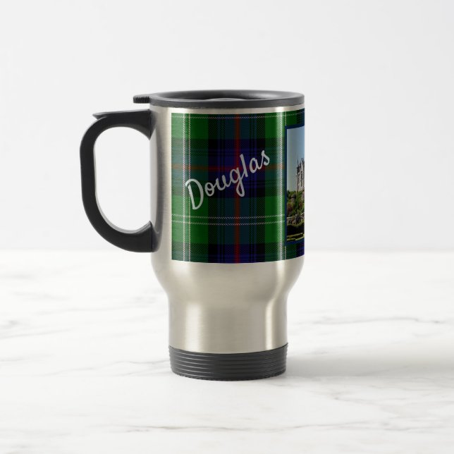 Mug De Voyage Sutherland Clan Dunrobin Castle Tartan Nom (Gauche)