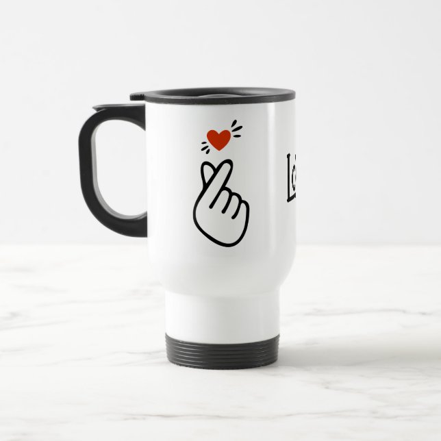 Mug De Voyage Symbole d'amour coréen moderne (Gauche)