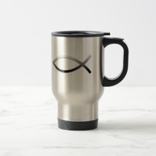 Mug De Voyage Symbole de Christiam de poissons d'Ichthys Jésus