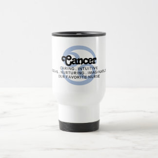 Mug De Voyage Symbole du cancer Zodiac Traits infirmière préféré
