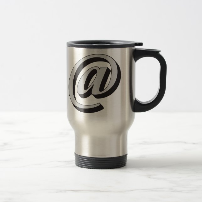Mug De Voyage Symbole e-mail 3D (Droit)