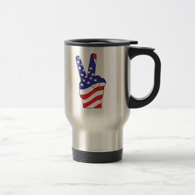 Mug De Voyage SYMBOLE Patriotique DE LA PAIX USA (Droit)