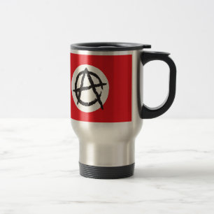 Mug De Voyage Symbole rouge, blanc et noir de signe de drapeau