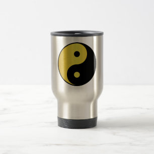 Mug De Voyage Symbole Yin et Yang Gold asian philosophie zen
