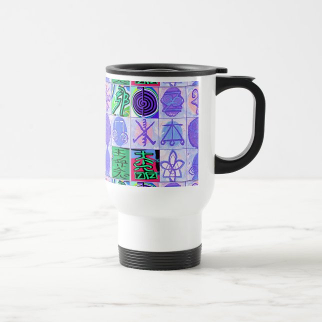 Mug De Voyage Symboles de KARUNA Reiki : Rendu artistique (Droite)
