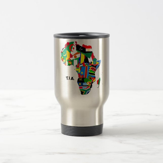Mug De Voyage T.I.A. Conception de carte (Centre)