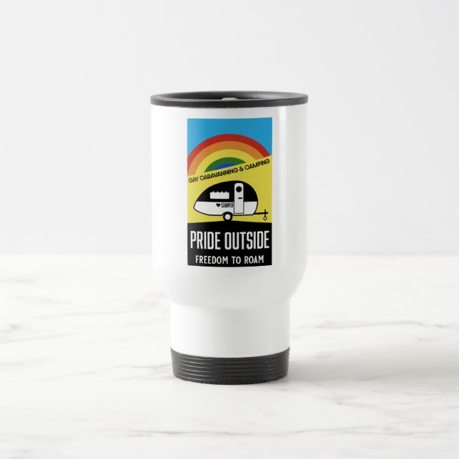 Mug De Voyage T-shirt camping caravane gay (Centre)