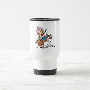 Mug De Voyage T-shirts et Cadeaux Cavalier Cowgirl sur Taureau
