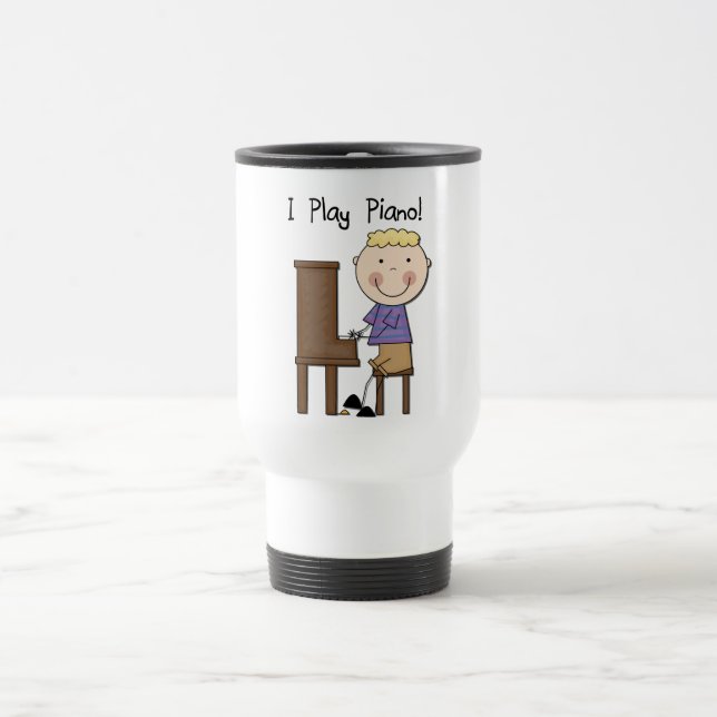 Mug De Voyage T-shirts et cadeaux de pianiste (Centre)