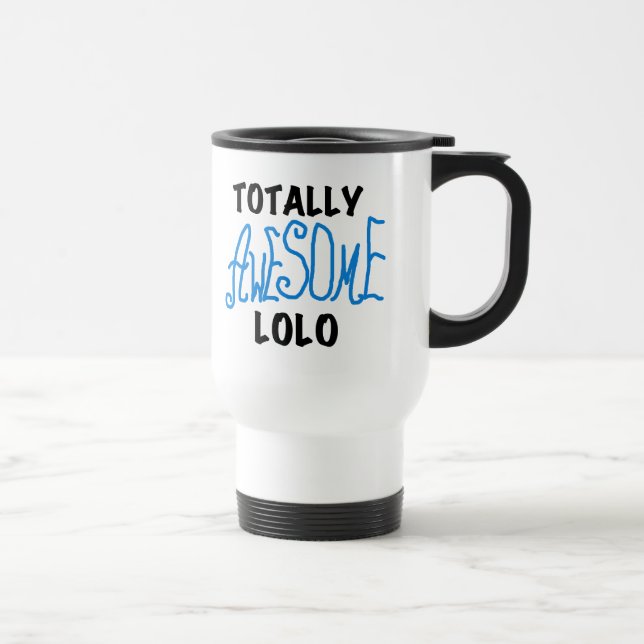Mug De Voyage T-shirts et cadeaux Lolo bleu absolument géniaux (Droite)