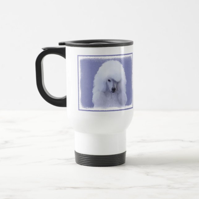 Mug De Voyage Tableau blanc standard de caniche - Art original d (Gauche)