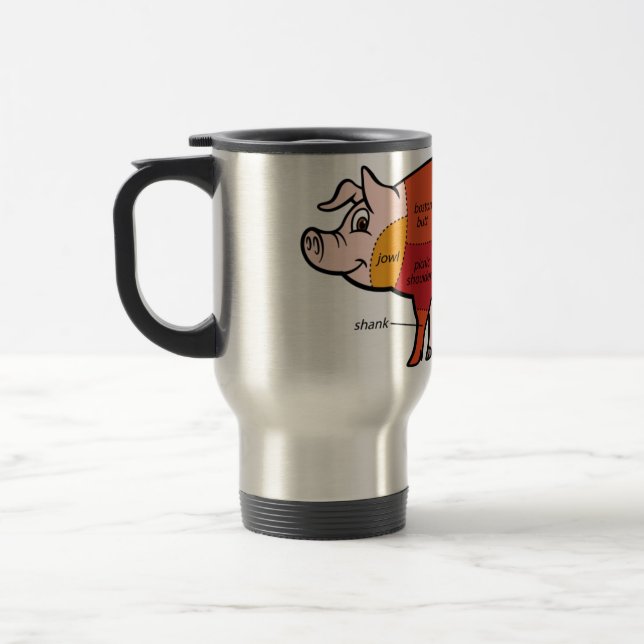Mug De Voyage Tableau du boucher de porc (2) (Gauche)