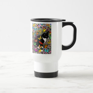 Mug De Voyage Taches de rousseur dans les papillons - noirs et