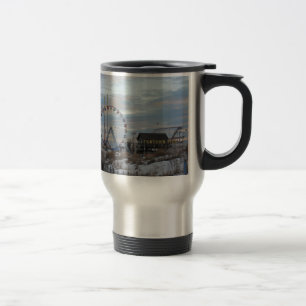 Mug De Voyage Tailles de bord de la mer de pilier de Funtown