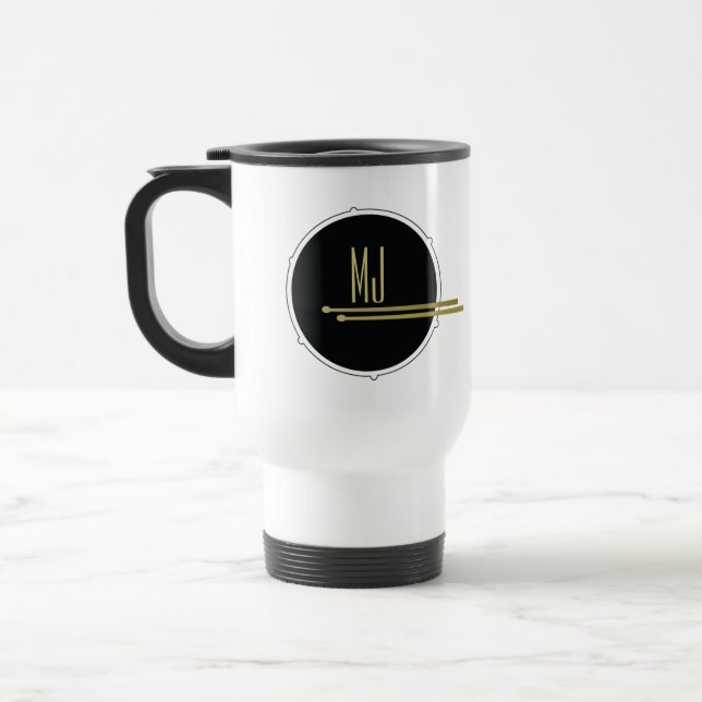 Mug De Voyage Tambour noir et blanc (Gauche)