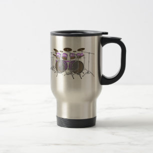 Mug De Voyage Tambours : Kit de tambour violet et blanc : Modèle