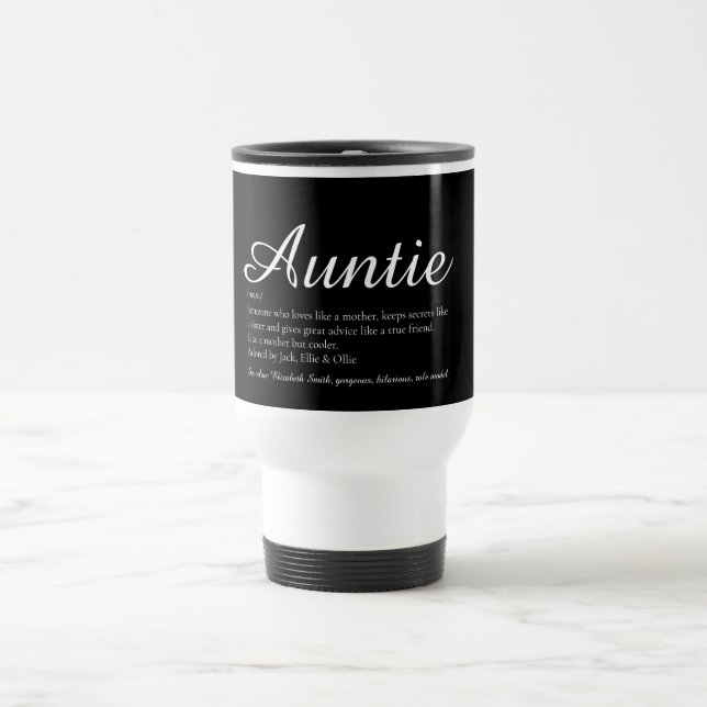 Mug De Voyage Tante la meilleure, définition chic de Tantie Scri (Centre)
