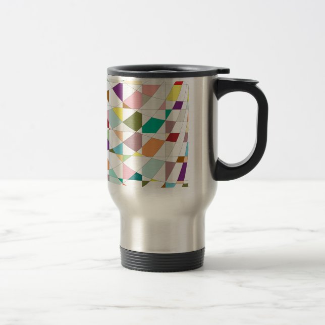 Mug De Voyage Tapisserie aux couleurs Abstraites (Droit)