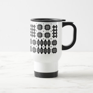 Mug De Voyage Tapisserie galloise Motif noir blanc Voyage Mug