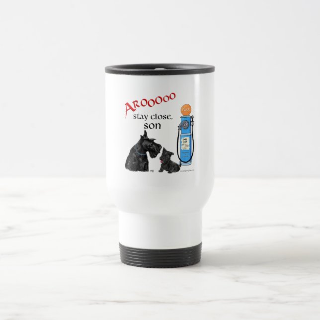Mug De Voyage Tarifs de l'essence pour Terrier Écossais !! (Centre)