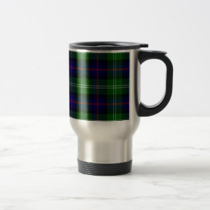 Mug De Voyage Tartan écossais bleu et vert de Sutherland de clan