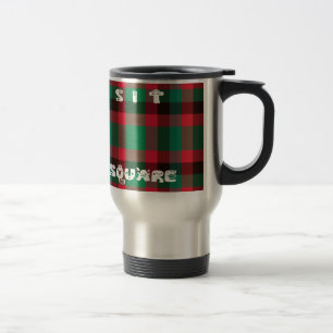 Mug De Voyage Tartan Écossais Royal à Carreaux avec Texte