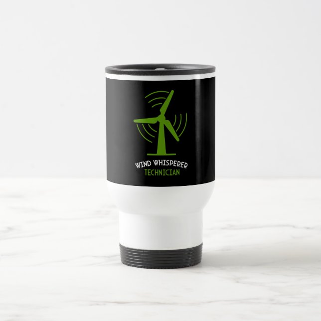 Mug De Voyage Technicien de maintenance d'éolienne (Centre)