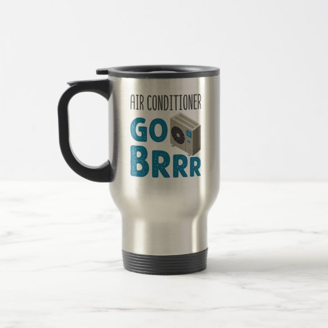 Mug De Voyage Technicien HVAC Tech Climatiseur Aller Brr (Gauche)