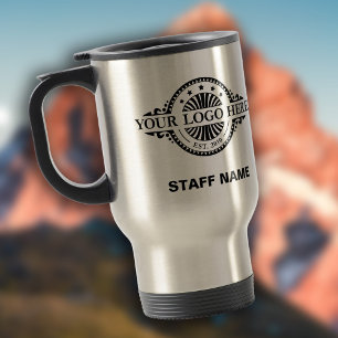 Mug De Voyage Téléchargement du logo, nom du personnel, professi