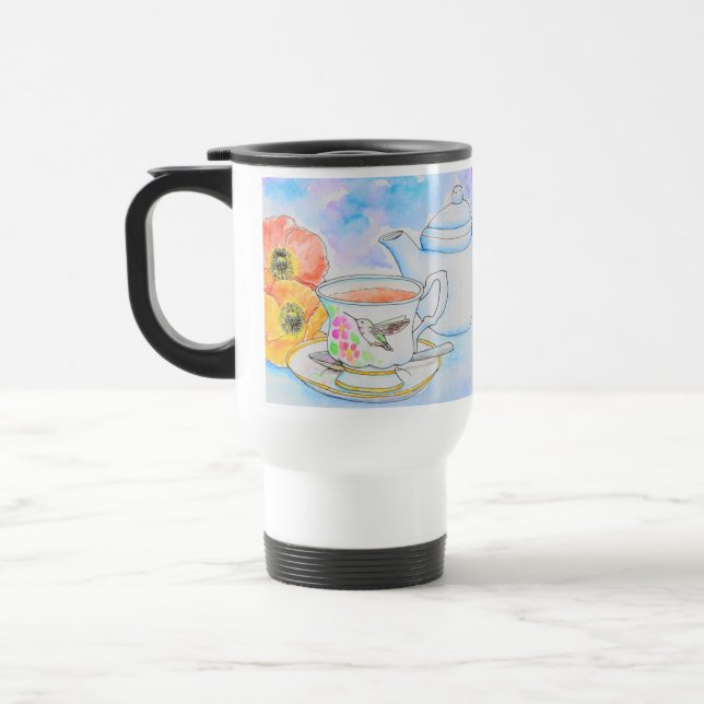 Mug De Voyage Temps pour la peinture à l'aquarelle de thé (Gauche)