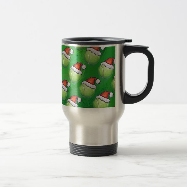 Mug De Voyage Tennis Ball Christmas Green (Droit)