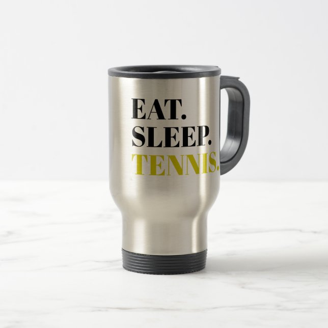 Mug De Voyage Tennis de sommeil personnalisé (Devant droit)