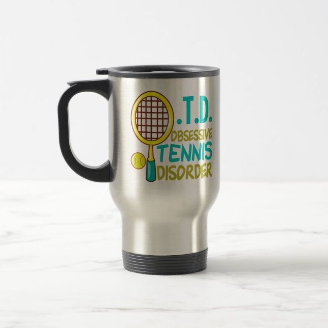 Mug De Voyage Tennis drôle (Gauche)