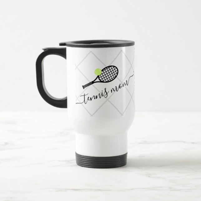 Mug De Voyage Tennis Maman Élégante Cute Personnalisée Raquette  (Gauche)