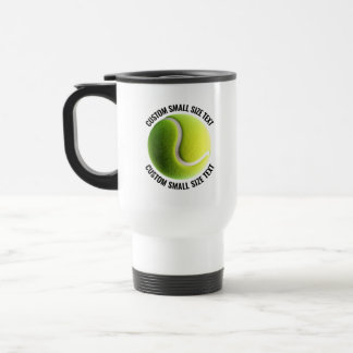 Mug De Voyage Tennis Personnalisé Texte Blanc Taille Petite Pers