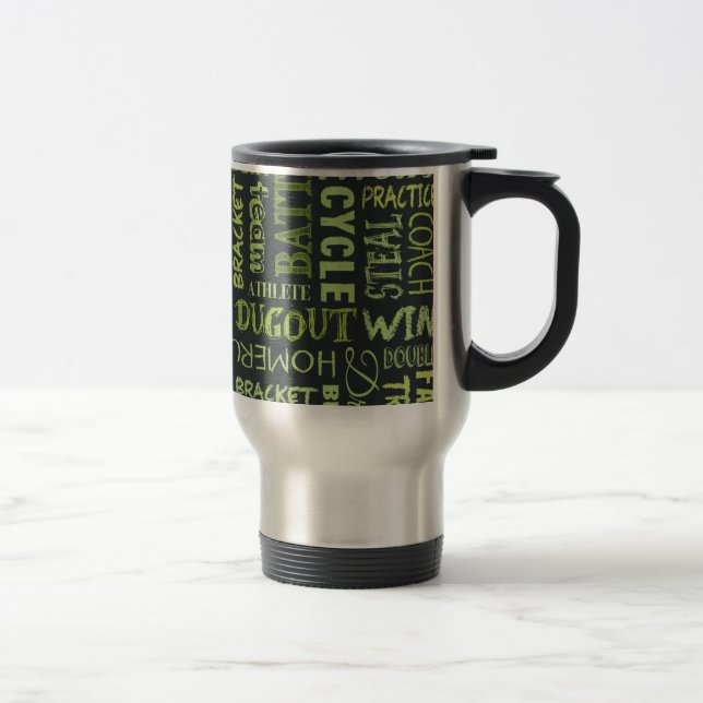 Mug De Voyage Termes de tableau noir de softball Fastpitch (Droit)