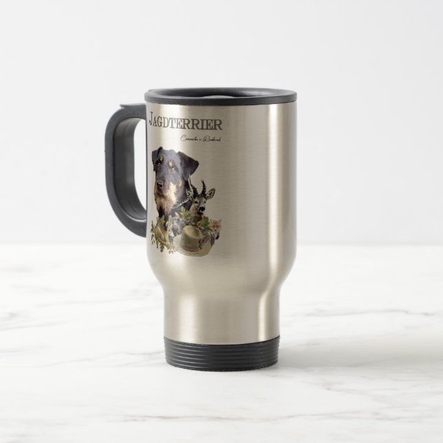 Mug De Voyage Térrier de chasse  (Devant gauche)