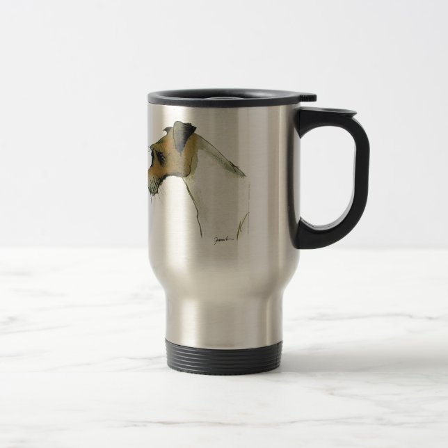 Mug De Voyage terrier de Russell de cric, fernandes élégants (Droit)