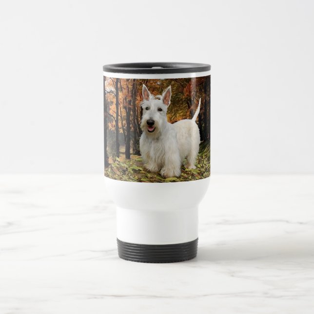 Mug De Voyage Terrier Écossais Rouquin Automne (Centre)