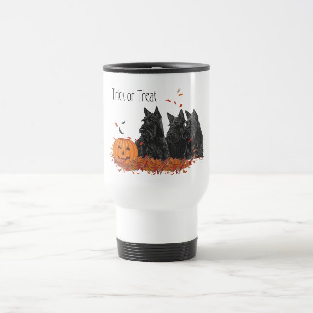 Mug De Voyage Terriers Écossais Halloween (Centre)