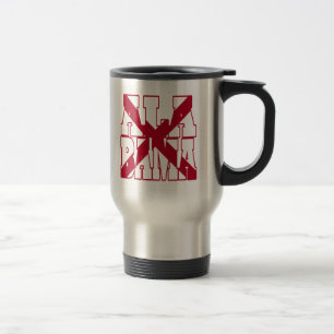 Mug De Voyage Texte du drapeau de l'état de l'Alabama