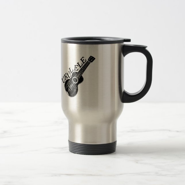 Mug De Voyage Texte Et Image Ukulele (Droit)