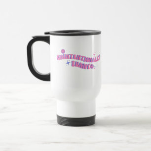 Mug De Voyage Texte rétro rose groovy involontairement drôle