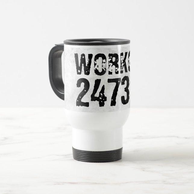 Mug De Voyage Texte usé et rayé Workout 247365 rustique (Devant gauche)