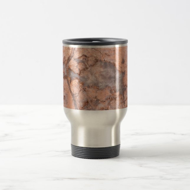 Mug De Voyage Texture de pierre de marbre tendance et cool (Centre)
