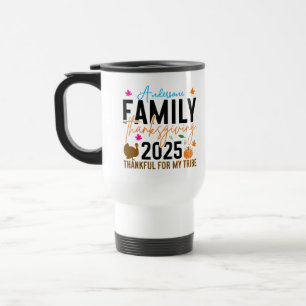 Mug De Voyage Thanksgiving familial 2025   Turquie modifiable