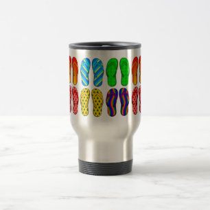 Mug De Voyage Thème coloré d'été de chaussures de bascules