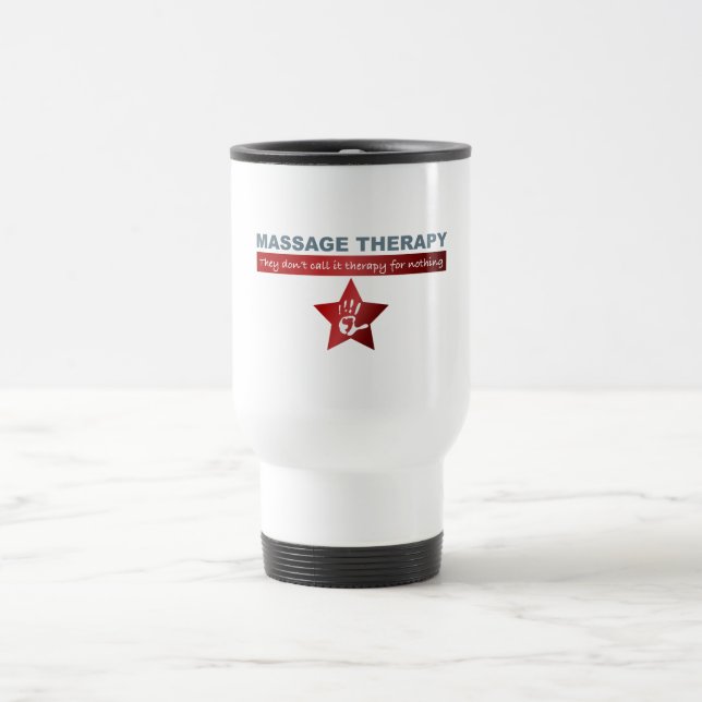 Mug De Voyage Thérapie de massage en rouge rubis (Centre)