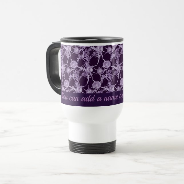 Mug De Voyage THISTTLE violet motif (Devant gauche)